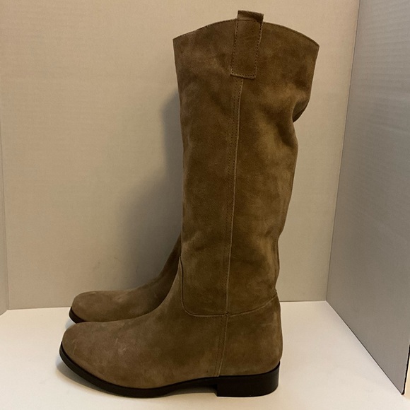 Vera Gomma Suede Taupe Boots 40 - Picture 2 of 6